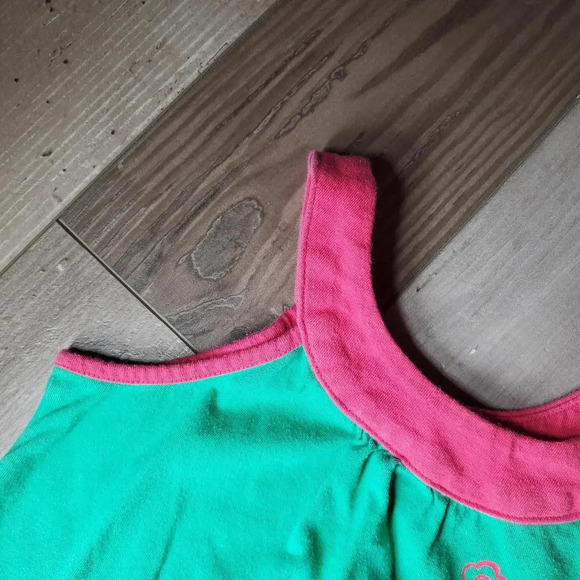 Circo Toddler Girl Size 3T Green and Pink Summer Butterfly Dress 100% Cotton - Picture 7 of 10